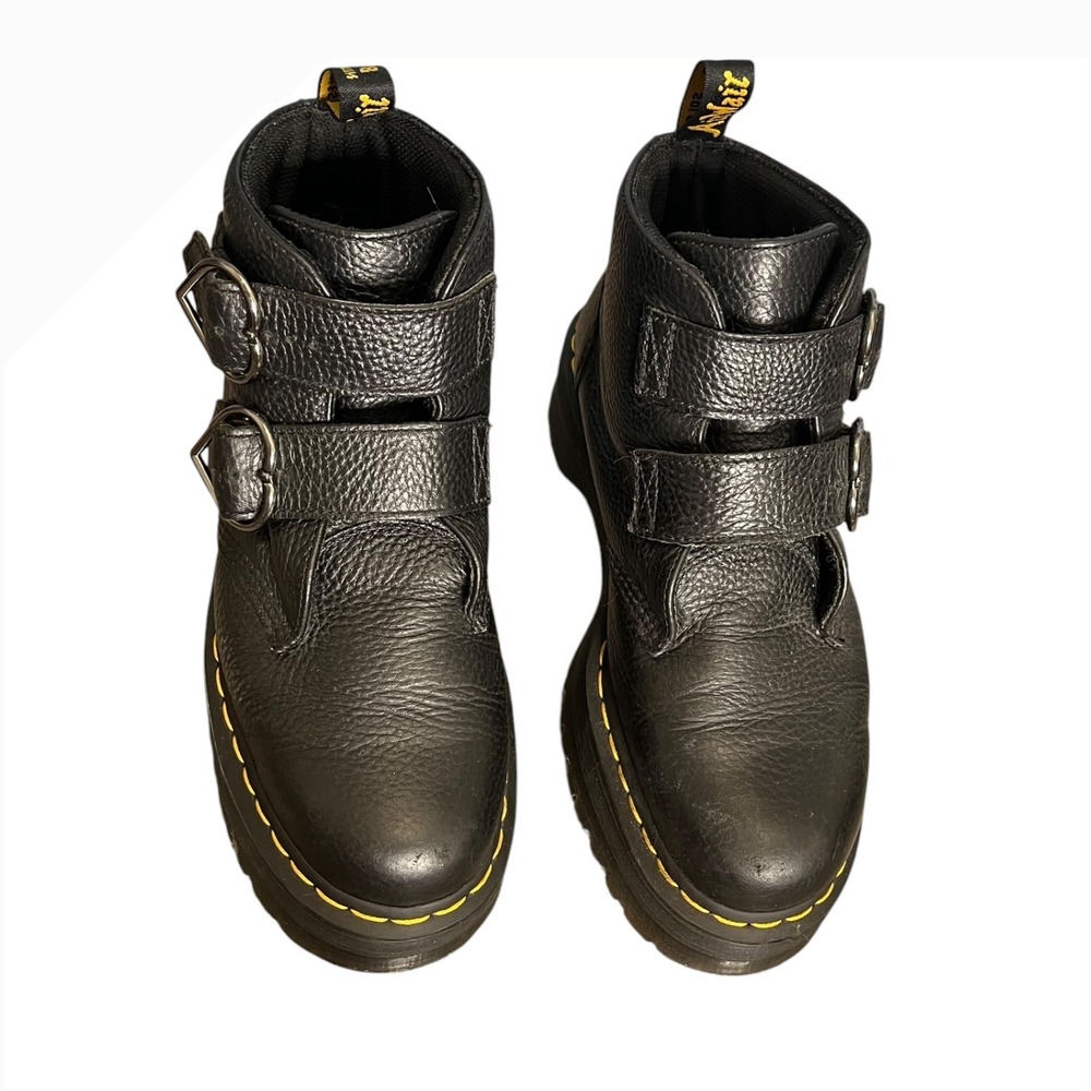 Dr. Martens Devon Heart Women's 11 US Black Platform Boots Chunky Grunge Gothic - Picture 2 of 8